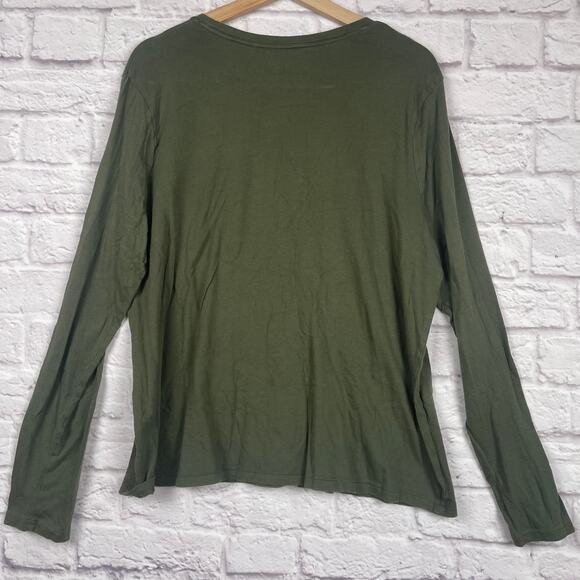 J4530 Time and Tru long sleeve t-shirt olive green size XL - Picture 6 of 6